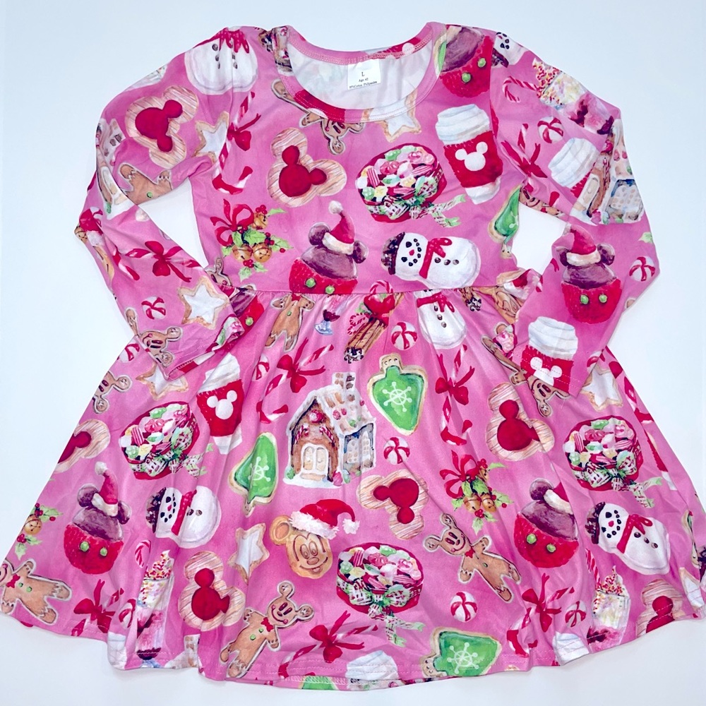 Mousey Christmas Gingerbread Boutique Dress, Toddler Girl 2T, 3T, 4T NWT
